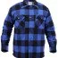 Рубашка синяя фланелевая с мехом Rothco Extra Heavyweight Buffalo Plaid Sherpa-lined Flannel Shirt Blue 3739 - Рубашка синяя фланелевая с мехом Rothco Extra Heavyweight Buffalo Plaid Sherpa-lined Flannel Shirt Blue 3739