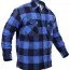 Рубашка синяя фланелевая с мехом Rothco Extra Heavyweight Buffalo Plaid Sherpa-lined Flannel Shirt Blue 3739 - Рубашка синяя фланелевая с мехом Rothco Extra Heavyweight Buffalo Plaid Sherpa-lined Flannel Shirt Blue 3739