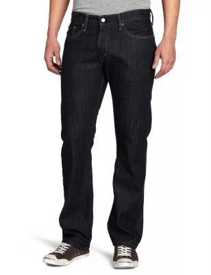 Темно-синие мужские джинсы Levis 514 со скидкой Straight Jeans Tumbled Rigid 005144010 sale, фото