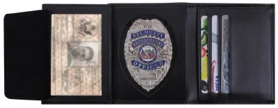 Кошелек с держателем для украинского полицейского жетона Rothco Leather ID / Badge Wallet 1134, фото