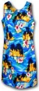 Pacific Legend Hawaiian Short Tank Dress - 315-3104 Blue