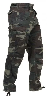 Винтажные полевые милитари брюки M-65 лесной камуфляж Rothco Vintage M-65 Field Pant Woodland Camo 2605, фото
