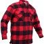 Рубашка фланелевая красная с мехом Rothco Extra Heavyweight Buffalo Plaid Sherpa-lined Flannel Shirt Red 3739 - Рубашка фланелевая с мехом Rothco Extra Heavyweight Buffalo Plaid Sherpa-lined Flannel Shirt Red 3739