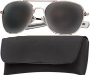 Rothco G.I. Type Aviator Sunglasses 52mm Gold Frame / Smoke Lenses 10604