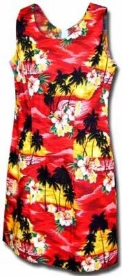 Женский сарафан Pacific Legend Hawaiian Short Tank Dress - 315-3104 Red, фото