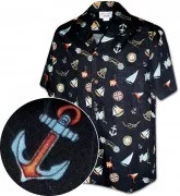 Men's Hawaiian Shirts Allover Prints - 410-3838 Black