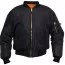 Куртка пилота черная из усиленного нейлона Rothco Enhanced Nylon MA-1 Flight Jacket Black 2890 - Куртка пилота черная из усиленного нейлона Rothco Enhanced Nylon MA-1 Flight Jacket Black 2890