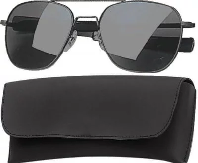 Очки пилота Rothco G.I. Type Aviator Sunglasses 58mm Black Frame / Smoke Lenses 10804, фото