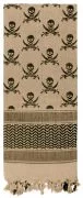 Rothco Skulls Shemagh Tactical Desert Scarf Tan 8539