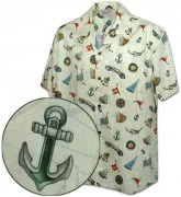 Men's Hawaiian Shirts Allover Prints - 410-3838 Ivory
