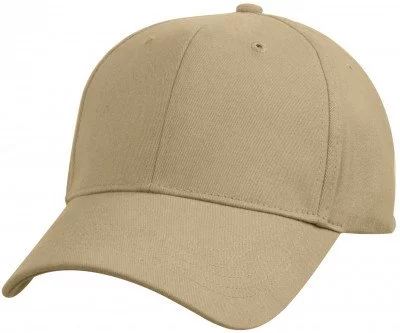 Бейсболка хаки Rothco Supreme Solid Color Low Profile Cap Khaki 8977, фото