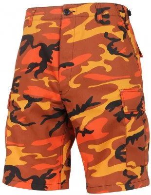 Шорты оранжевый камуфляж Rothco BDU Short Savage Orange Camo 65004, фото