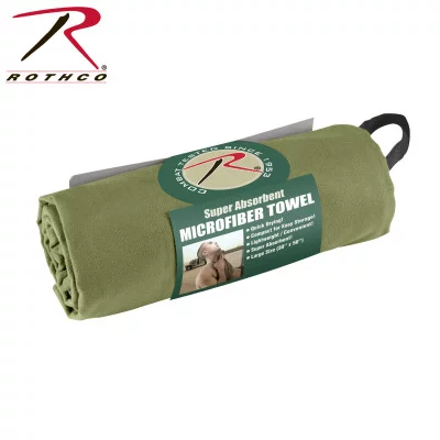 Полотенце из микрофибры оливковое Rothco Microfiber Towel Olive Drab, фото