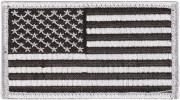 Rothco U.S. Flag Patch - Silver / Forward (77 x 51 мм) 1666