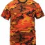 Футболка оранжевый камуфляж Rothco T-Shirts Savage Orange Camo 5997 - Футболка камуфлированная Rothco T-Shirts Savage Orange Camo 5997