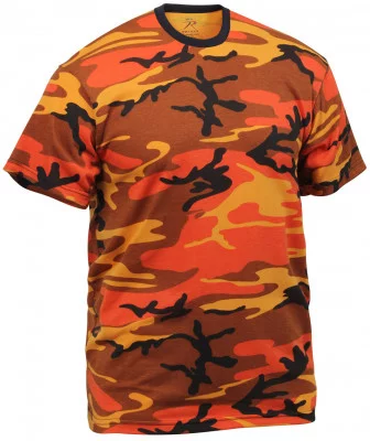 Футболка оранжевый камуфляж Rothco T-Shirts Savage Orange Camo 5997, фото