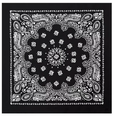 Черная бандана с белым орнаментом Rothco Trainmen Bandana Black (56 x 56 см) 4143, фото