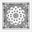 Белая бандана с черным орнаментом Rothco Trainmen Bandana White (56 x 56 см) 4050 - Белая бандана с черным орнаментом Rothco Trainmen Bandana White (56 x 56 см) 4050