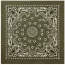 Оливковая бандана с черно-белым орнаментом Rothco Trainmen Bandana Olive Drab (56 x 56 см) 4051 - Оливковая бандана с черно-белым орнаментом Rothco Trainmen Bandana Olive Drab (56 x 56 см) 4051