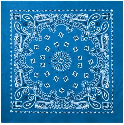 Синяя бандана с черно-белым орнаментом Rothco Trainmen Bandana Royal Blue (56 x 56 см) 4052, фото