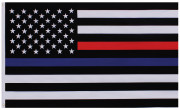 Rothco Thin Blue and Thin Red Line Flag  (90 x 150 см) 14456