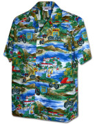 Pacific Legend Men's Hawaiian Shirts 410-3914 Blue