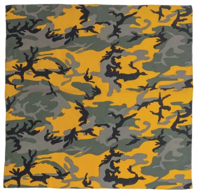 Бандана желтый камуфляж стингер Rothco Bandana Stinger Yellow Camo (68 x 68 см) 4347, фото