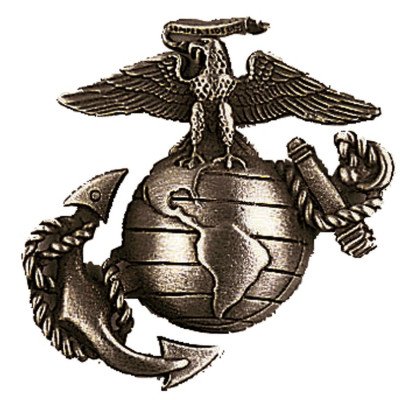 Бронзовая приглушенная кокарда Корпуса Морской Пехоты США Rothco U.S.M.C. Cap Pin 1753, фото
