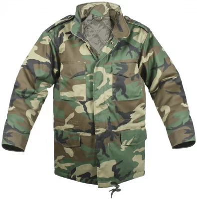 Куртка с утепляющей подстежкой лесной камуфляж Rothco M-65 Field Jacket Woodland Camo 7991, фото