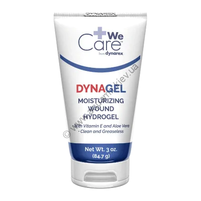Dynarex Hydrogel - увлажняющий гидрогель для ран, язв и пролежней с витамином Е и Алое Вера, фото