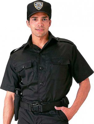 Рубашка черная форменная тактическая Rothco Short Sleeve Tactical Shirt Black 30205, фото