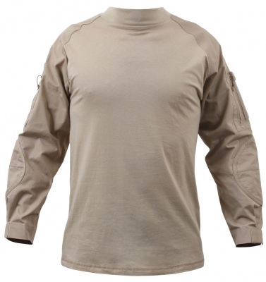 Рубашка под бронежилет Rothco Military FR NYCO Combat Shirt Desert Sand 90030, фото