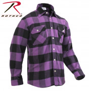 Rothco Buffalo Plaid Flannel Shirt Purple 3989