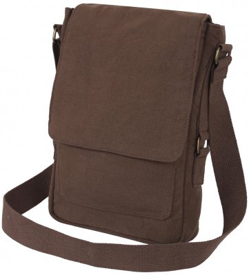 Винтажная хлопковая сумка Rothco Vintage Canvas Military Tech Bag Brown 5795, фото