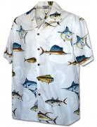 Pacific Legend Men's Hawaiian Shirts 410-3934 White