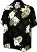 Men's Hawaiian Shirts Allover Prints - 410-2798 Black