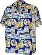 Men's Hawaiian Shirts Allover Prints - 410-3858 Blue