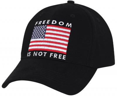 Бейсболка с флагом США и надписью "Свобода не бесплатна" Rothco Freedom Is Not Free Low Profile Cap 3938, фото