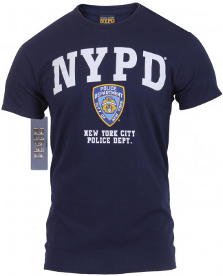 Лицензионная футболка Департамента Полиции Нью Йорка NYPD official license T-SHIRT Navy Blue 6638 , фото