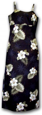 Платье гавайское Pacific Legend Long Spaghetti Hawaiian Dresses - 318-2798 Black, фото