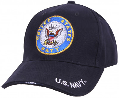 Бейсболка темно-синяя с эмблемой военно-морских сил США "US NAVY" Rothco U.S. Navy Deluxe Low Profile Cap 99440, фото