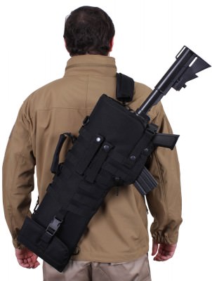 Тактическая cумка-чехол для автомата или винтовки черная Rothco Tactical Rifle Scabbard Black 15910, фото