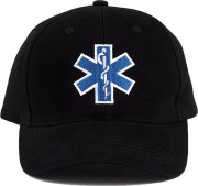 Бейсболка Rothco Baseball Cap - Black w/ EMS Logo