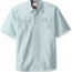 Рубашка бирюзовая с коротким рукавом Wrangler Authentics Men's Short Sleeve Classic Woven Sterling Blue - Рубашка бирюзовая с коротким рукавом Wrangler Authentics Men's Short Sleeve Classic Woven Sterling Blue