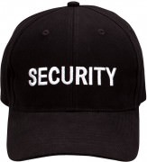 Rothco Baseball Cap - Black w/ SECURITY