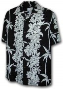 Paradise Motion Men's Rayon Hawaiian Shirts 470-105 Black