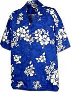 Men's Hawaiian Shirts Allover Prints 410-3156 Blue