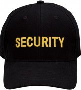 Бейсболка Rothco Baseball Cap - Black w/ SECURITY