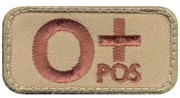Rothco Airsoft Morale Velcro Patch - O Positive Blood Type # 73191