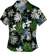 Pacific Legend Tropical Monstera Hawaiian Shirts - 348-3688 Black